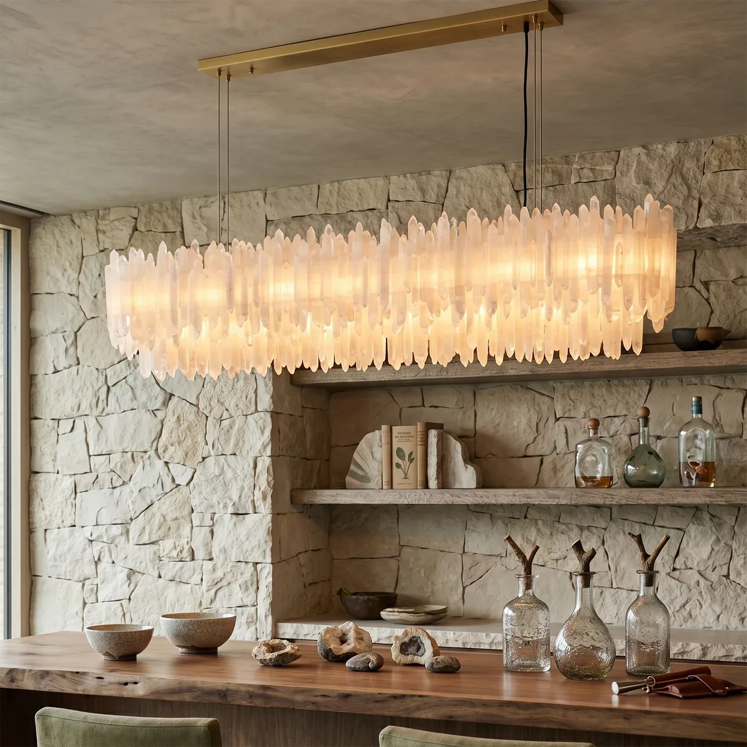 Selenite Layer Pendant Light | wildoxy