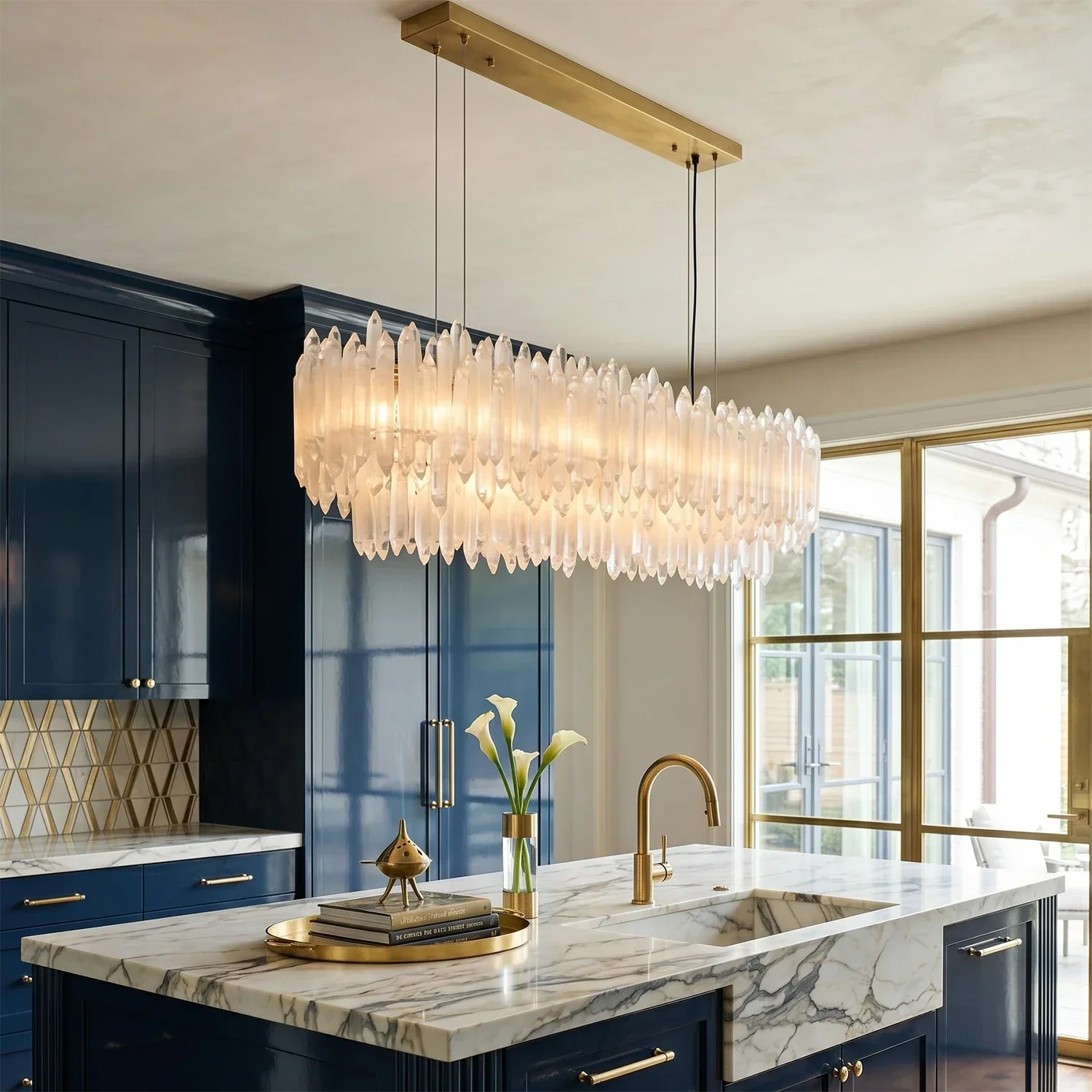 Selenite Layer Pendant Light | wildoxy