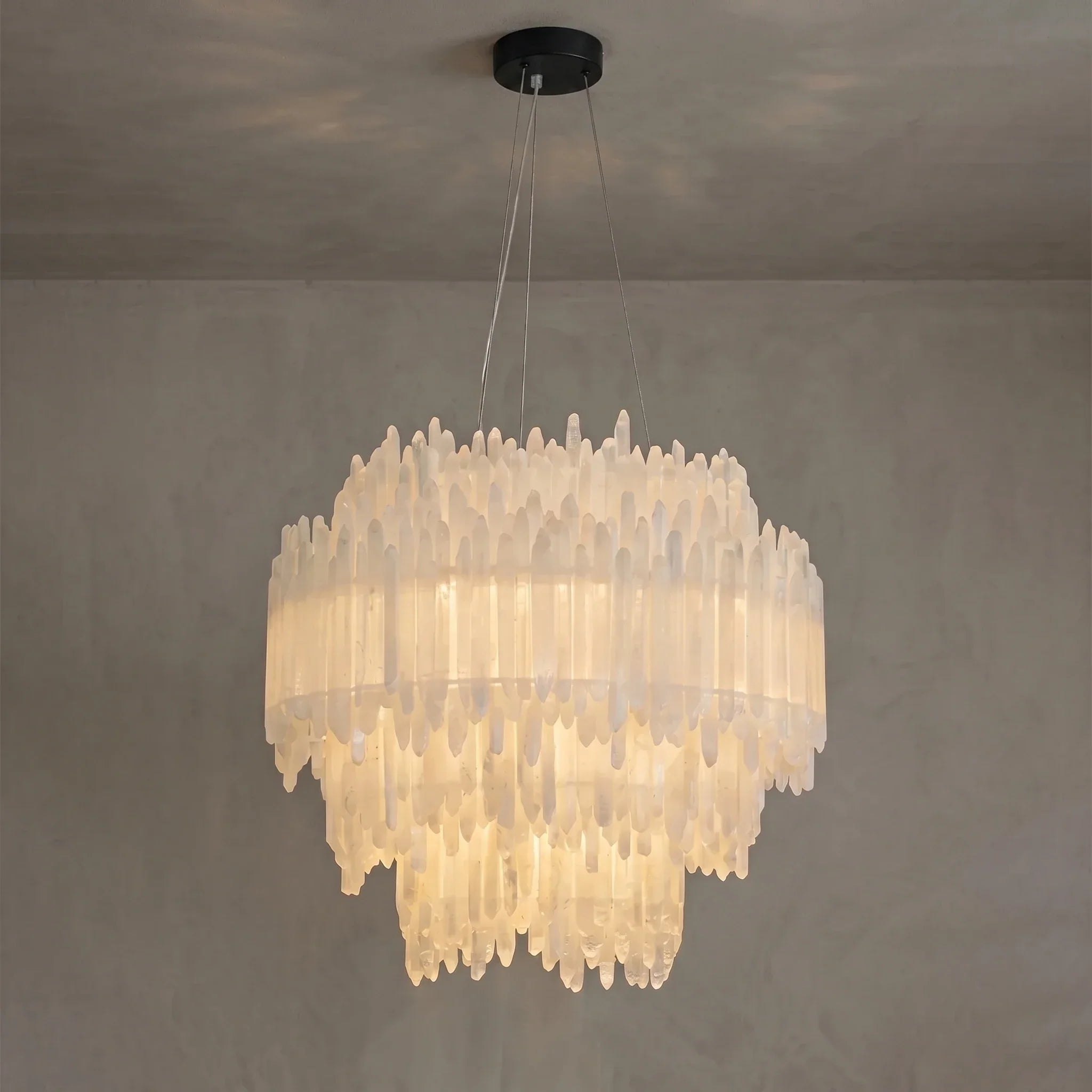 Selenite Layer Pendant Light | wildoxy