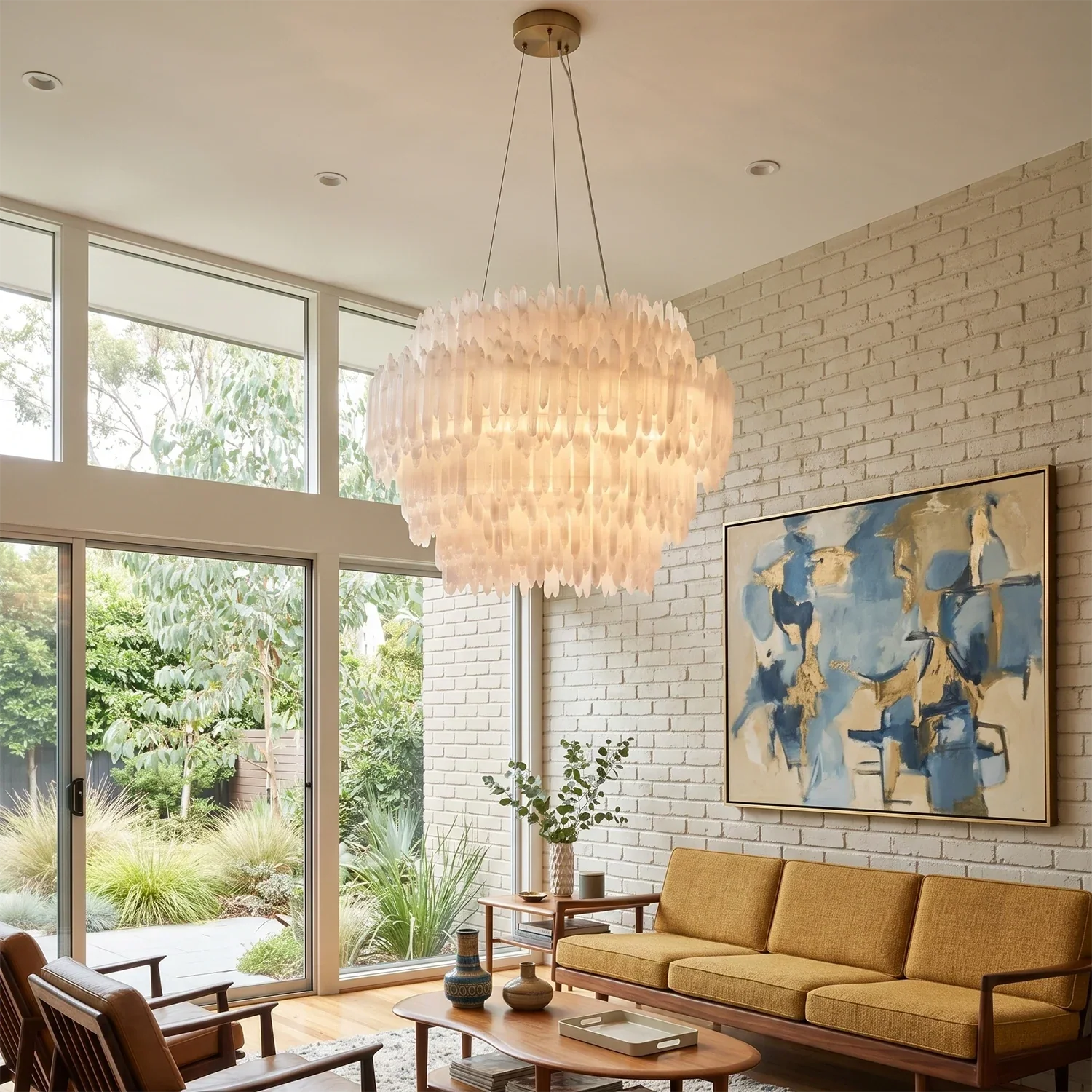 Selenite Layer Pendant Light | wildoxy