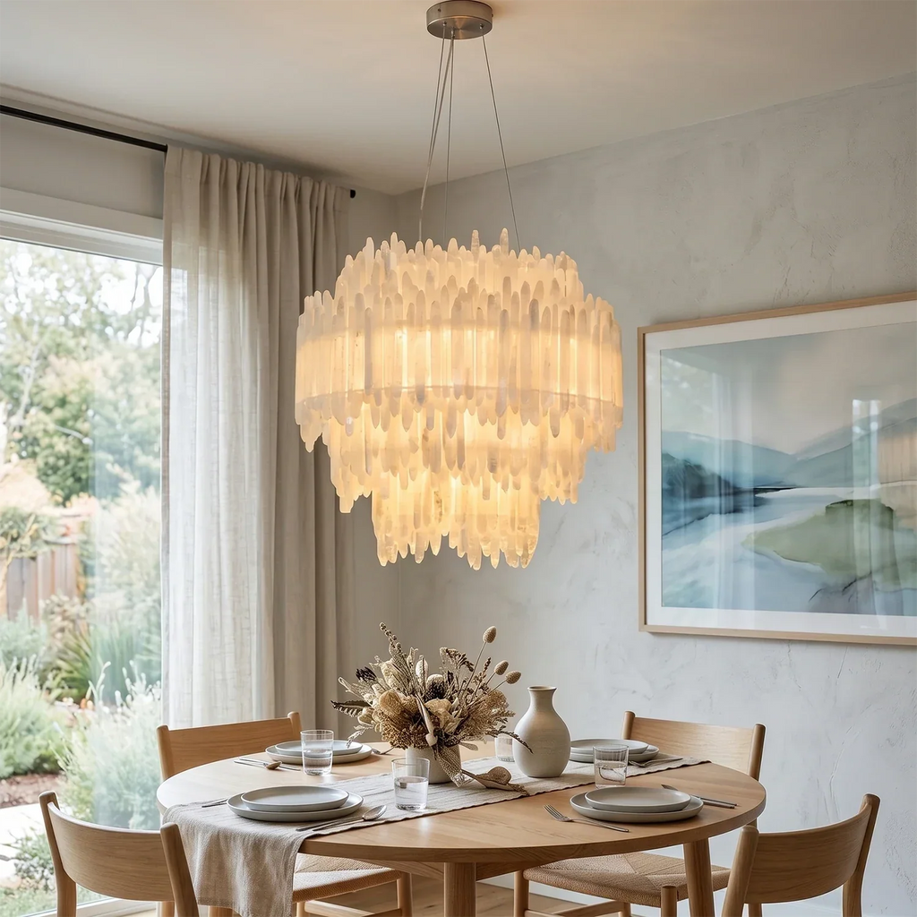 Selenite Layer Pendant Light | wildoxy