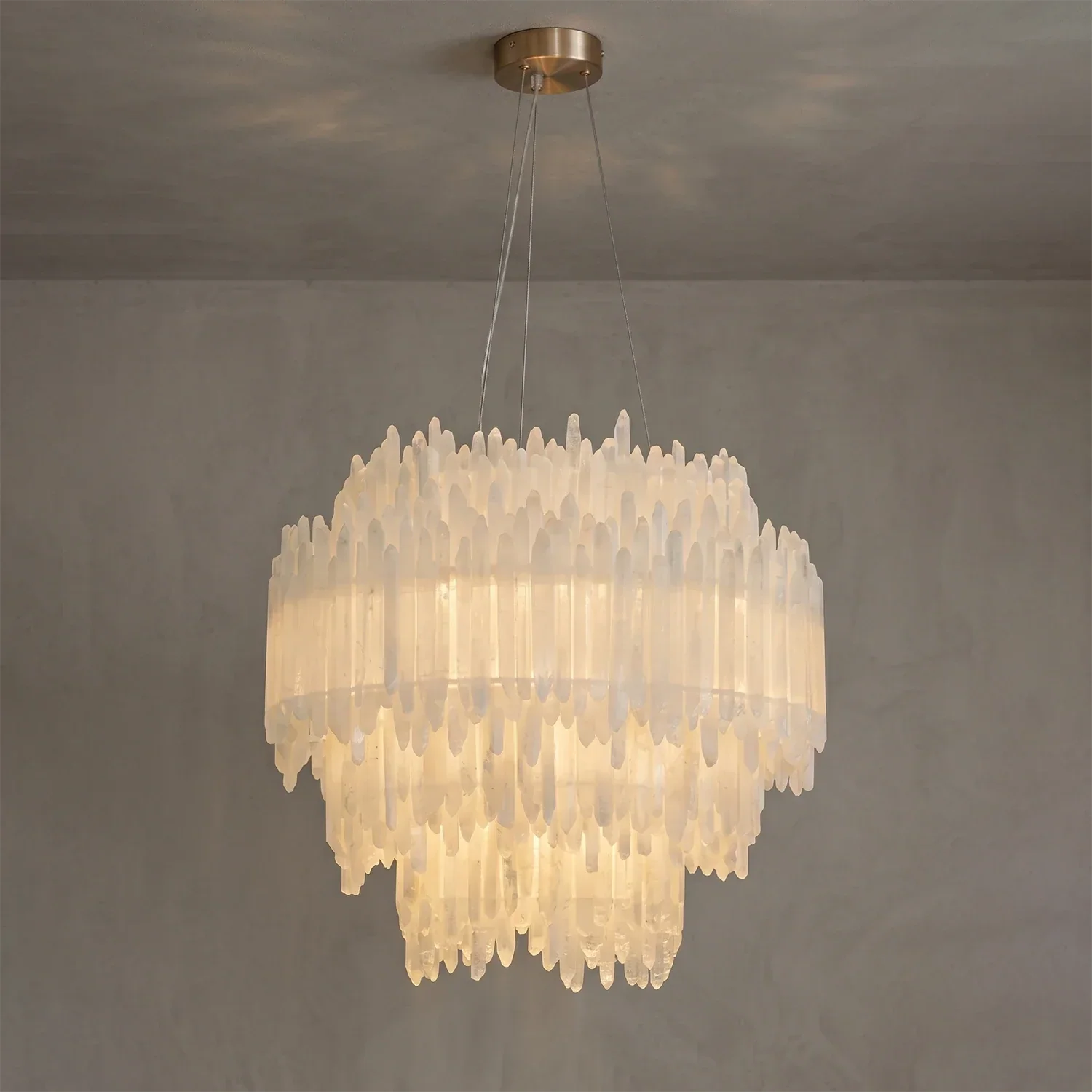 Selenite Layer Pendant Light | wildoxy