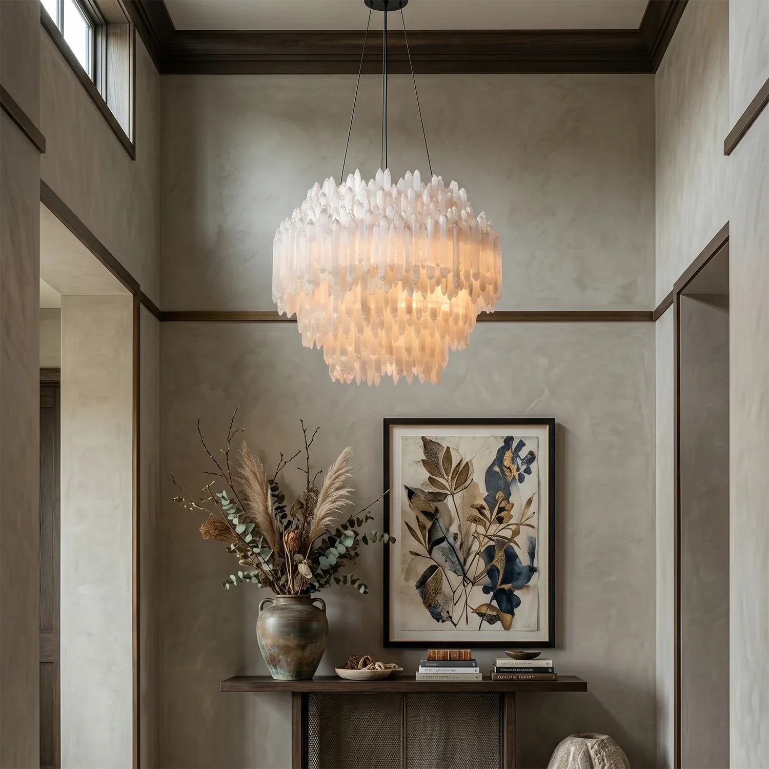 Selenite Layer Pendant Light | wildoxy