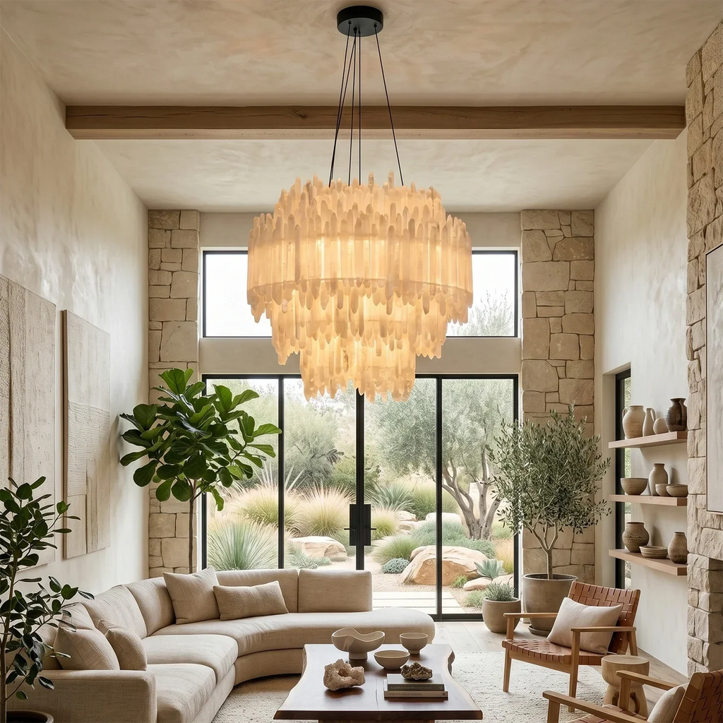 Selenite Layer Pendant Light | wildoxy