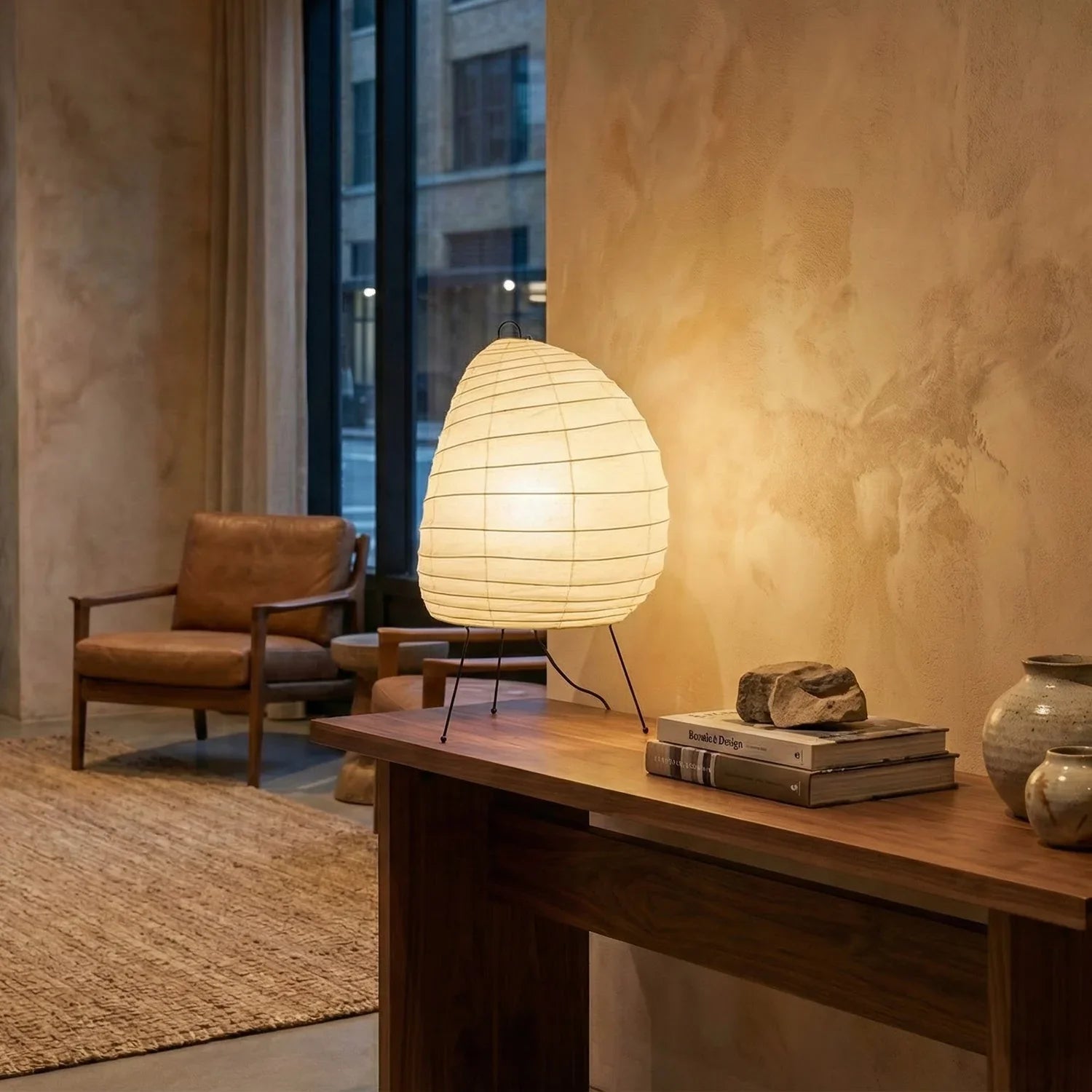 Akari Semi Oval Shape 1N Table Lamp | wildoxy