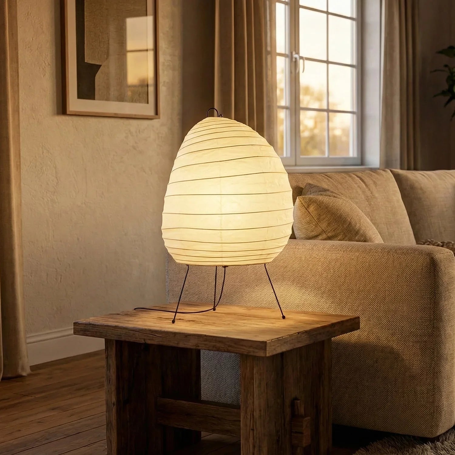 Akari Semi Oval Shape 1N Table Lamp | wildoxy