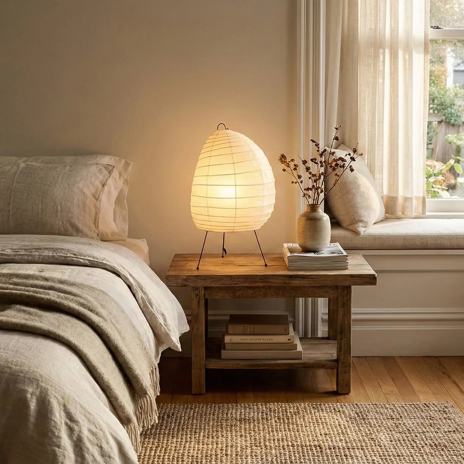 Akari Semi Oval Shape 1N Table Lamp | wildoxy