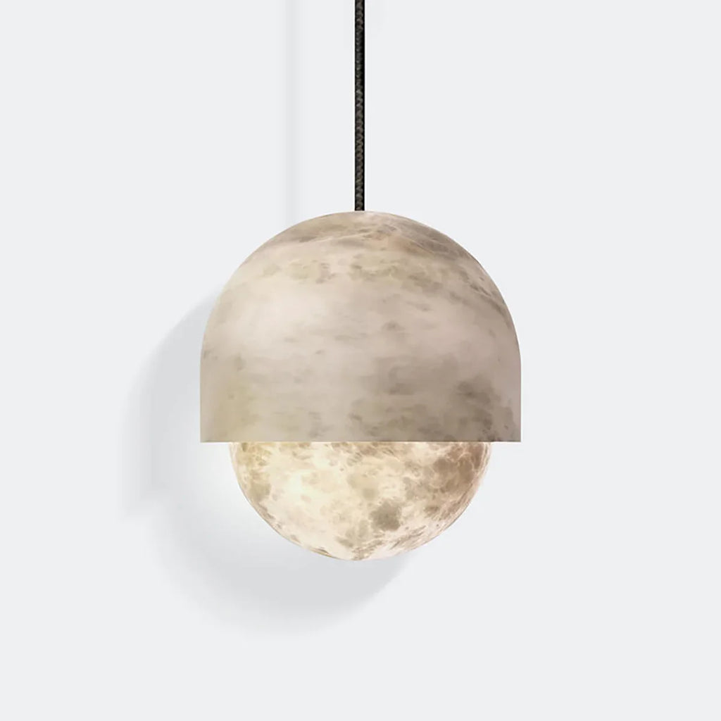 Semicircular Lunar Alabaster Pendant Light | wildoxy