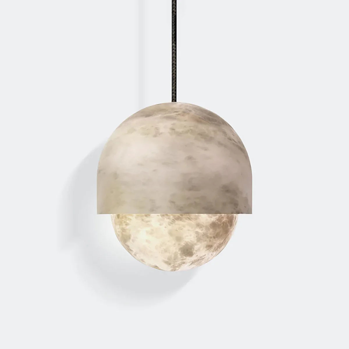 Semicircular Lunar Alabaster Pendant Light | wildoxy