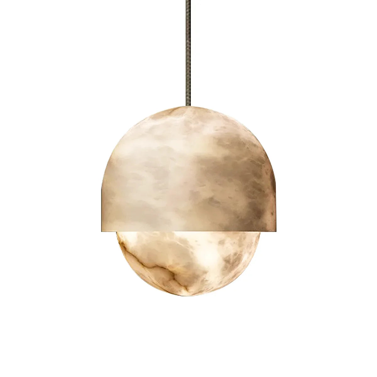 Semicircular Lunar Alabaster Pendant Light | wildoxy