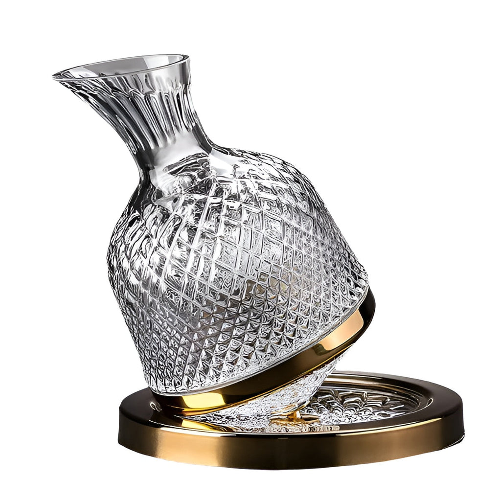 Wijnkaraf van kristalglas, 1500ml, draaibare voet van 360°