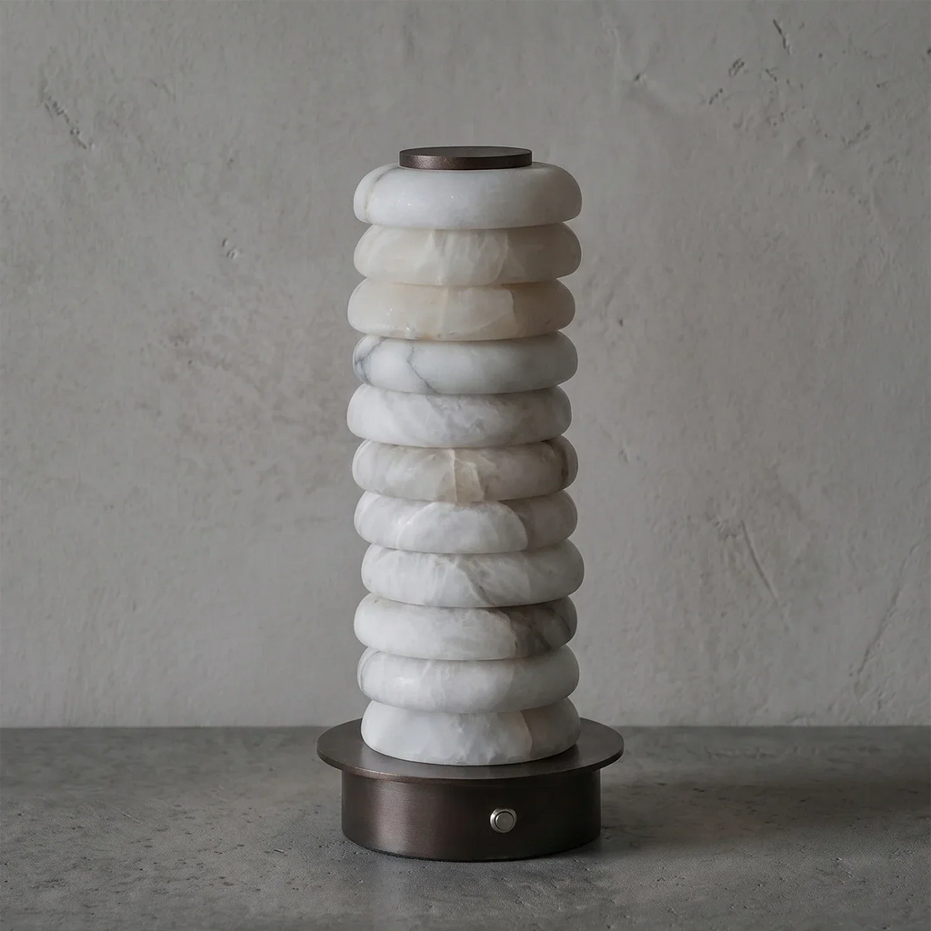 Multi-Tiered Alabaster Table Lamp | wildoxy