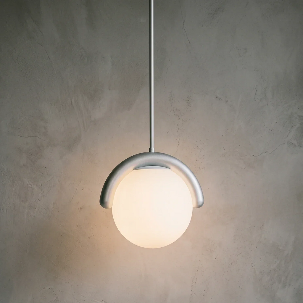 Curved Linear Opal Globe Pendant | wildoxy