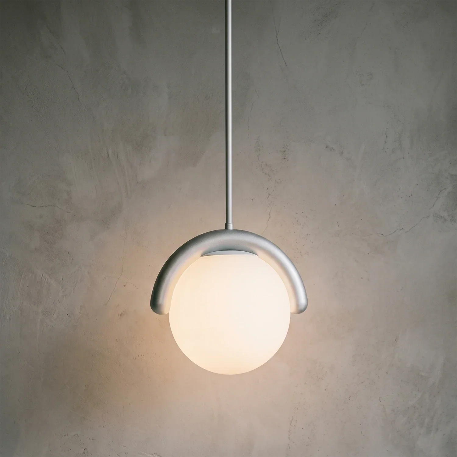 Curved Linear Opal Globe Pendant | wildoxy