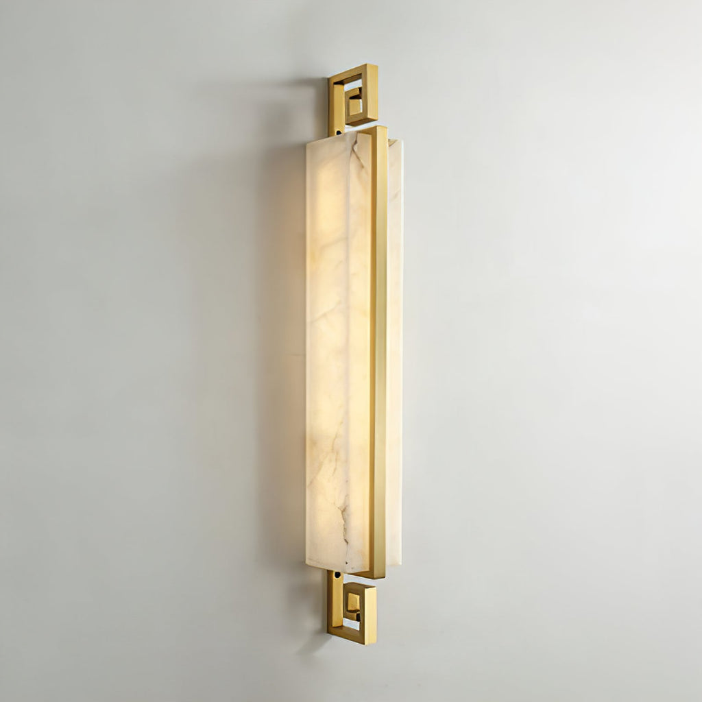 Sleek Alabaster Brass Wall Light | wildoxy