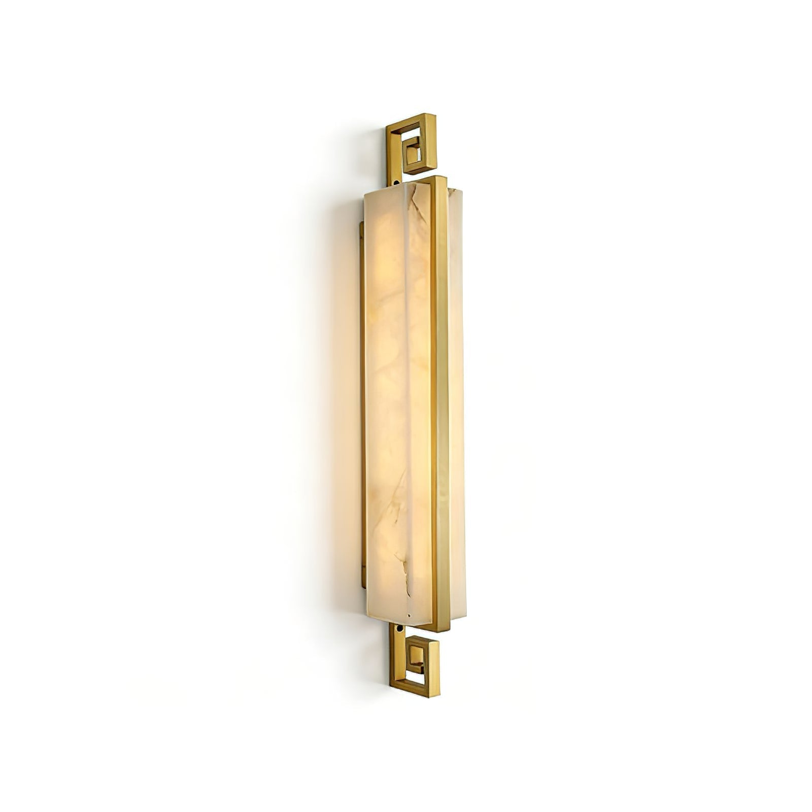 Sleek Alabaster Brass Wall Light | wildoxy