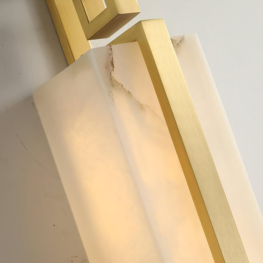 Sleek Alabaster Brass Wall Light | wildoxy