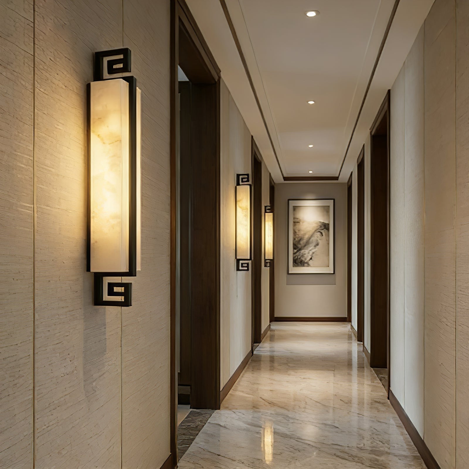 Sleek Alabaster Brass Wall Light | wildoxy