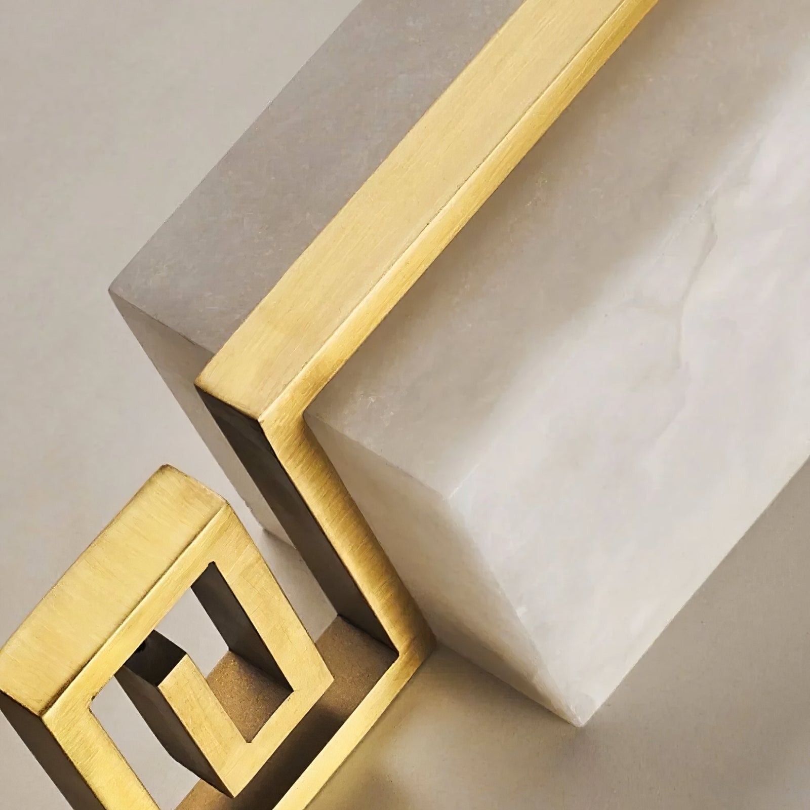 Sleek Alabaster Brass Wall Light | wildoxy