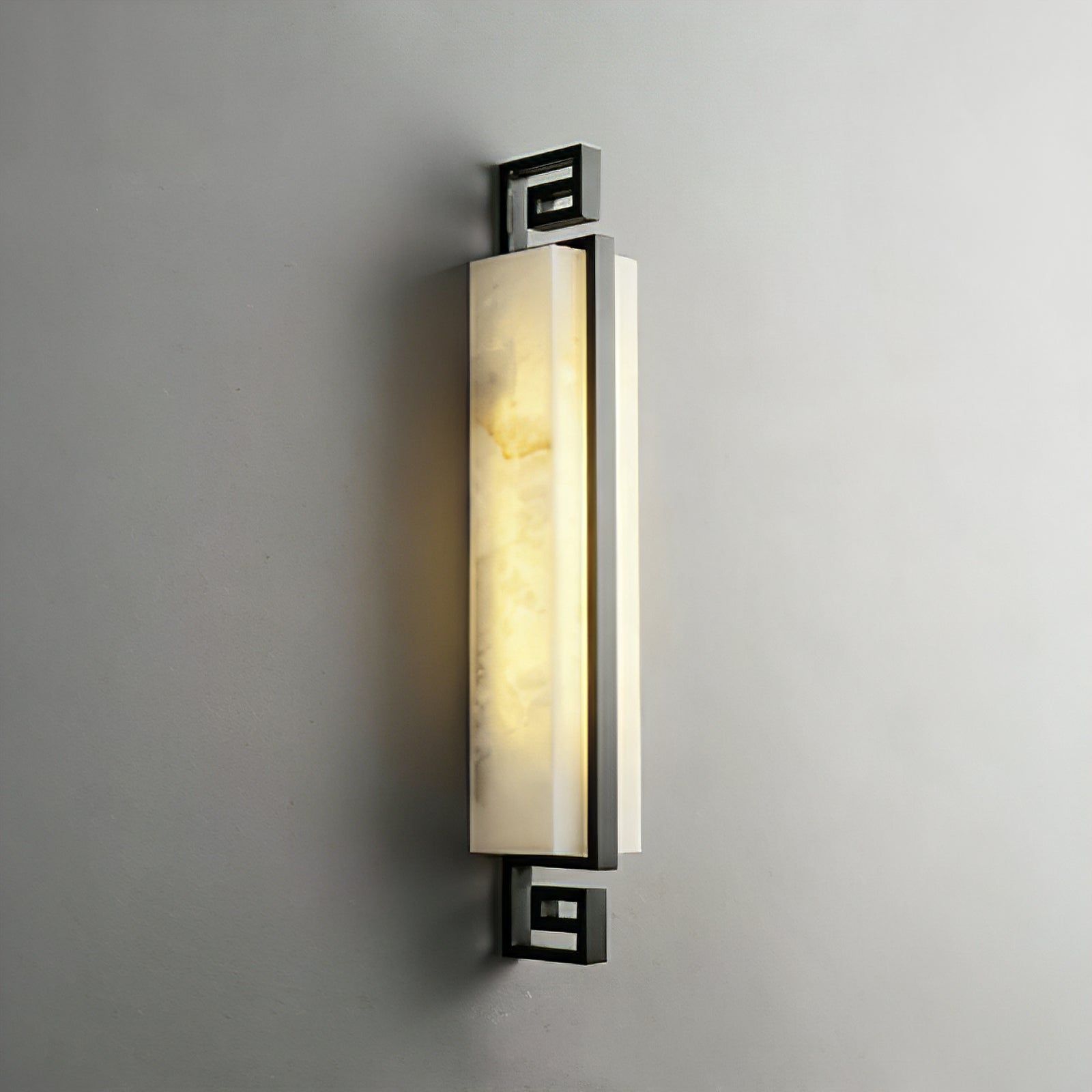 Sleek Alabaster Brass Wall Light | wildoxy