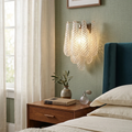 Solaine Quilted Glass Teardrop Wall Sconce | wildoxy