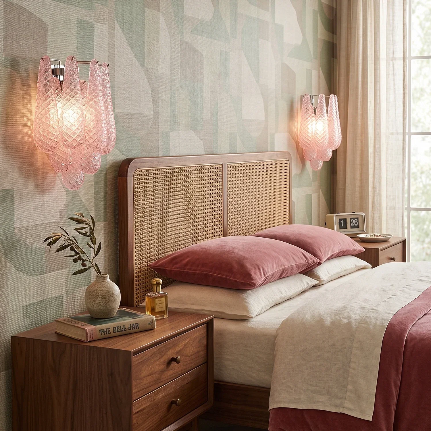 Solaine Quilted Glass Teardrop Wall Sconce | wildoxy