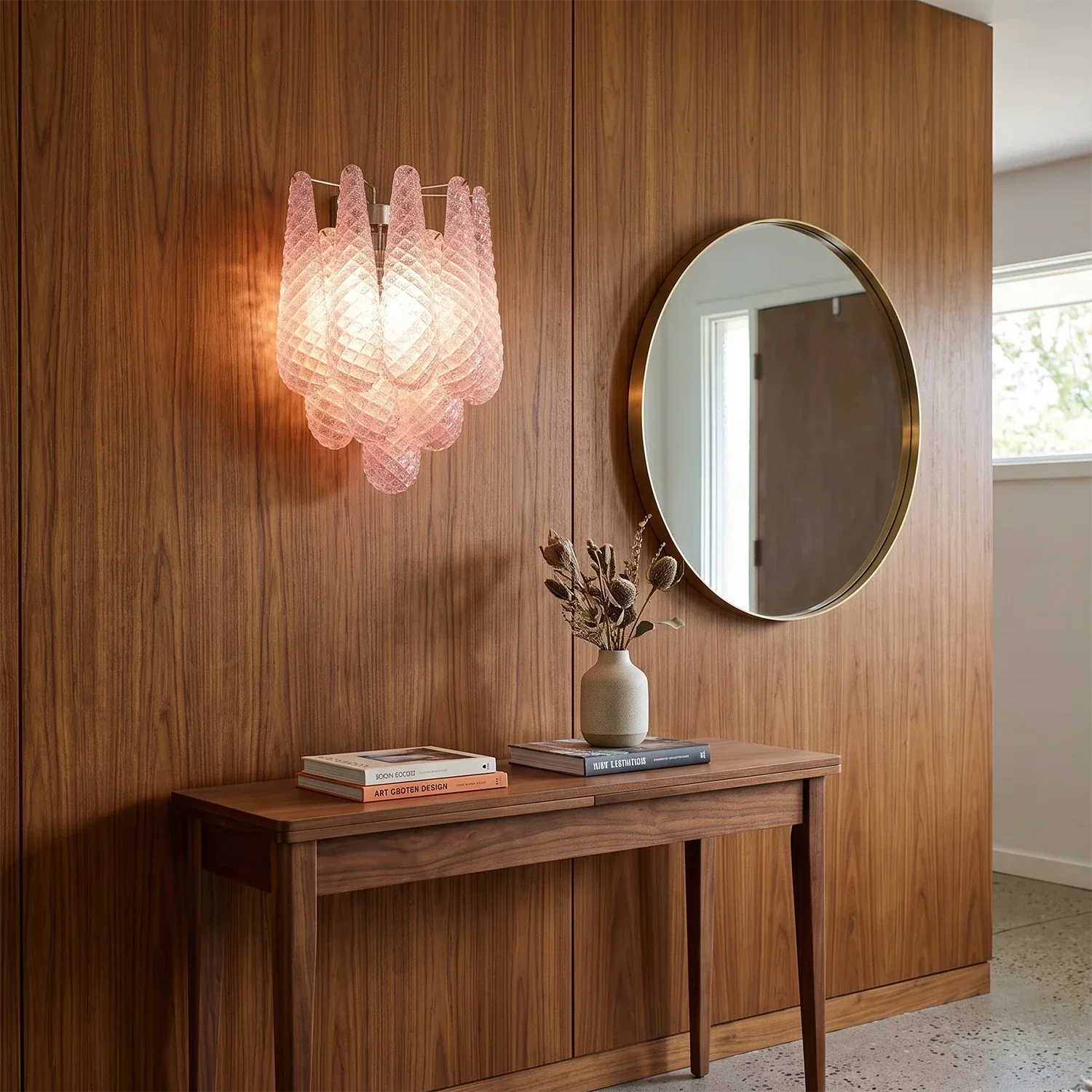Solaine Quilted Glass Teardrop Wall Sconce | wildoxy
