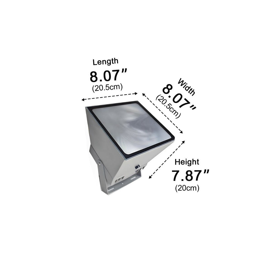 RGBアルミニウム製LED投光器 - グレー、IP65、庭園・樹木用スポットライト