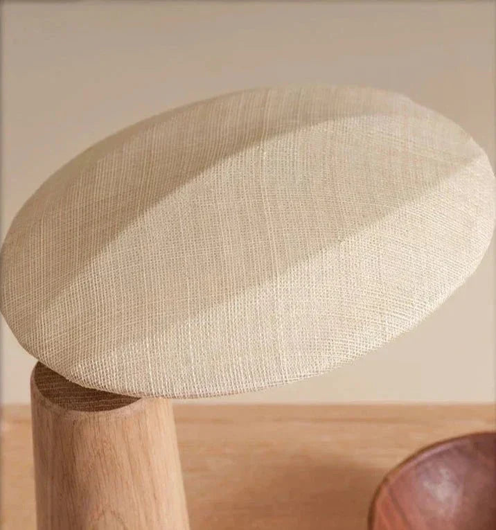 Aeron Wood Base and Cloth Shade LED Table Lamp, Includes E27 Bulb