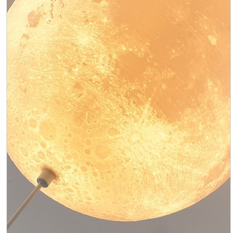 LunaBound Moon Pendant Light — Astronaut Design Night Lamp