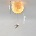 LunaBound Moon Pendant Light — Astronaut Design Night Lamp