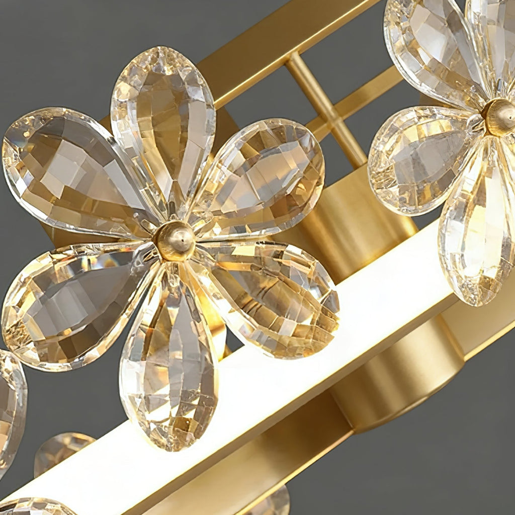 Sparkling Crystal Plum Blossom Ceiling Light | wildoxy