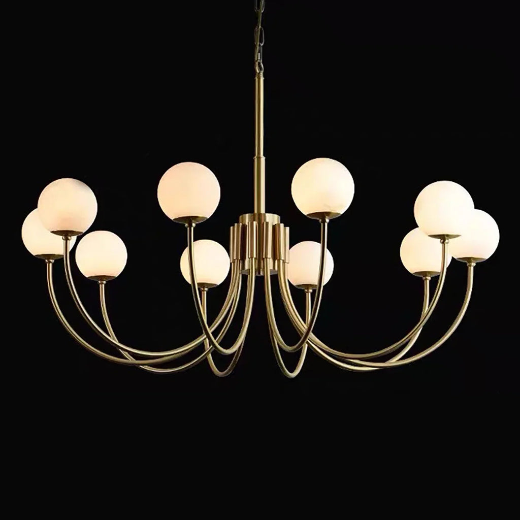 Spherical Alabaster Multi Head Chandelier | wildoxy