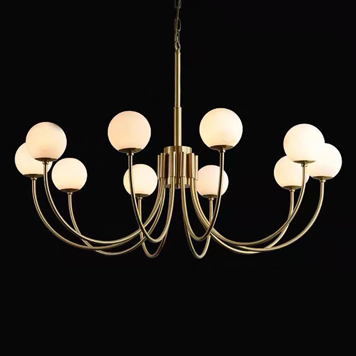 Spherical Alabaster Multi Head Chandelier | wildoxy