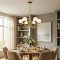 Spherical Alabaster Multi Head Chandelier | wildoxy