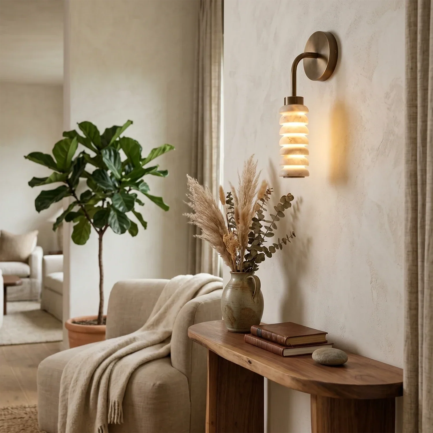 Spiral Alabaster Wall Lamp | wildoxy