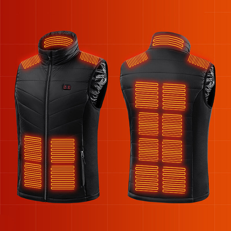 Verwarmd vest van grafeen — USB-oplaadbare verwarmingszones