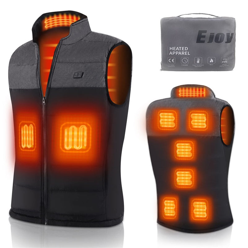 Verwarmd vest van grafeen — USB-oplaadbare verwarmingszones