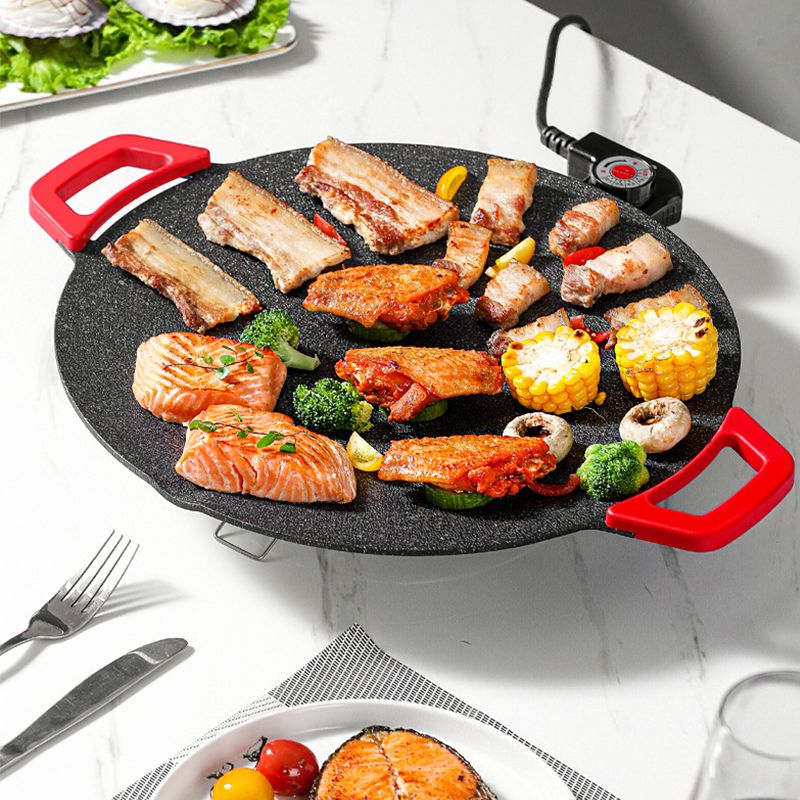 28 cm røgfri elektrisk grillplade og kontaktgrill