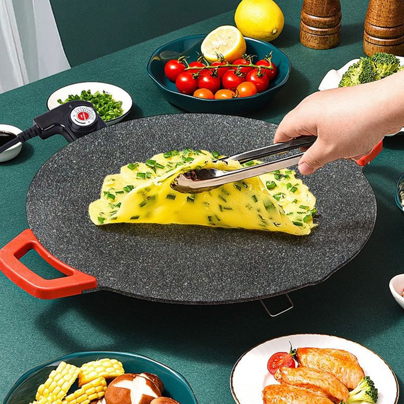 28 cm røgfri elektrisk grillplade og kontaktgrill