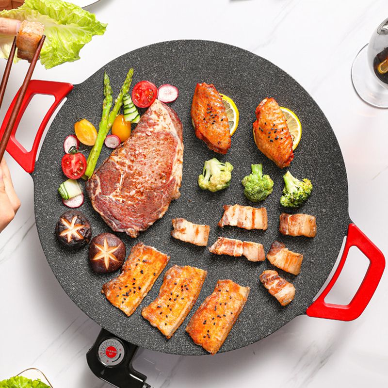 28 cm røgfri elektrisk grillplade og kontaktgrill