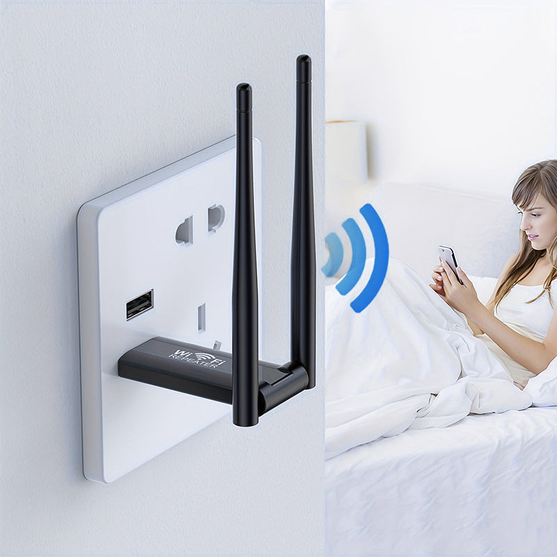 300Mbps WiFi-forstærker — USB-drevet rækkeviddeforlænger