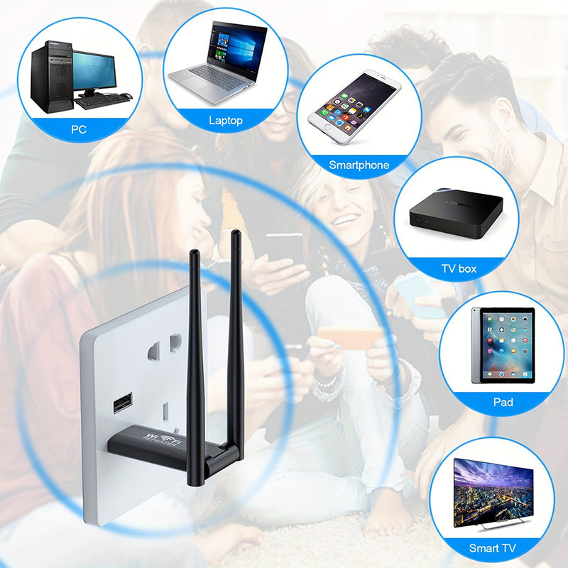 Αναμεταδότης WiFi 300Mbps — ενισχυτής εμβέλειας με τροφοδοσία USB
