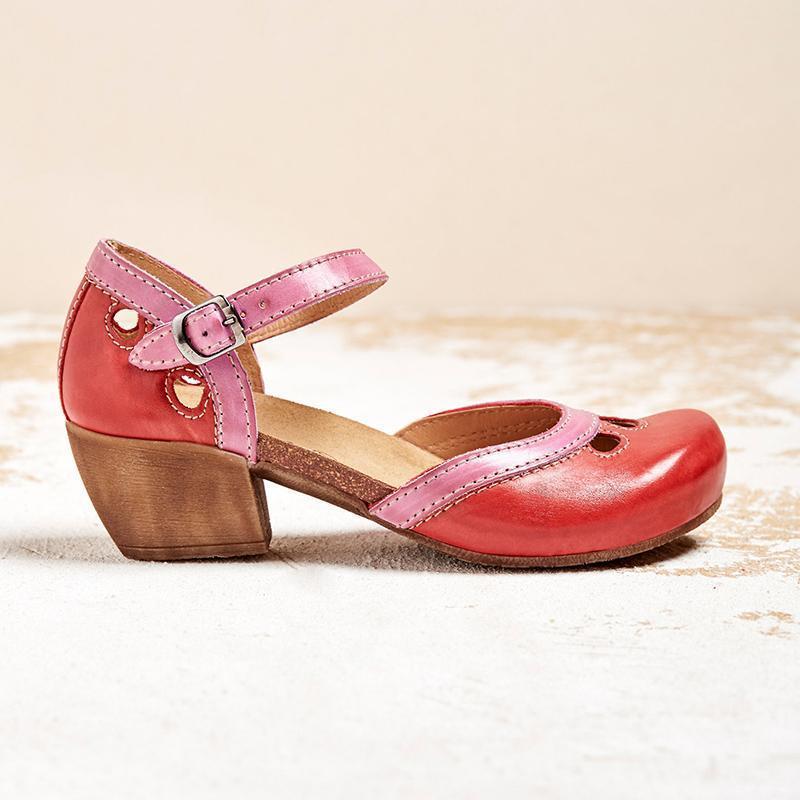 Sandálias femininas de salto baixo — apoio ortopédico do arco do pé