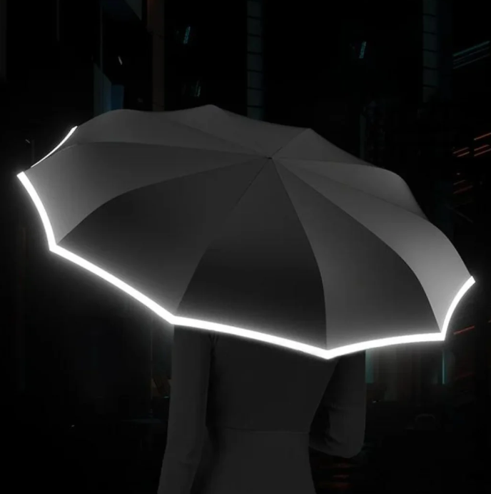 Umbrelă rezistentă la furtună — rezistentă la vânt, margine reflectorizantă de siguranță