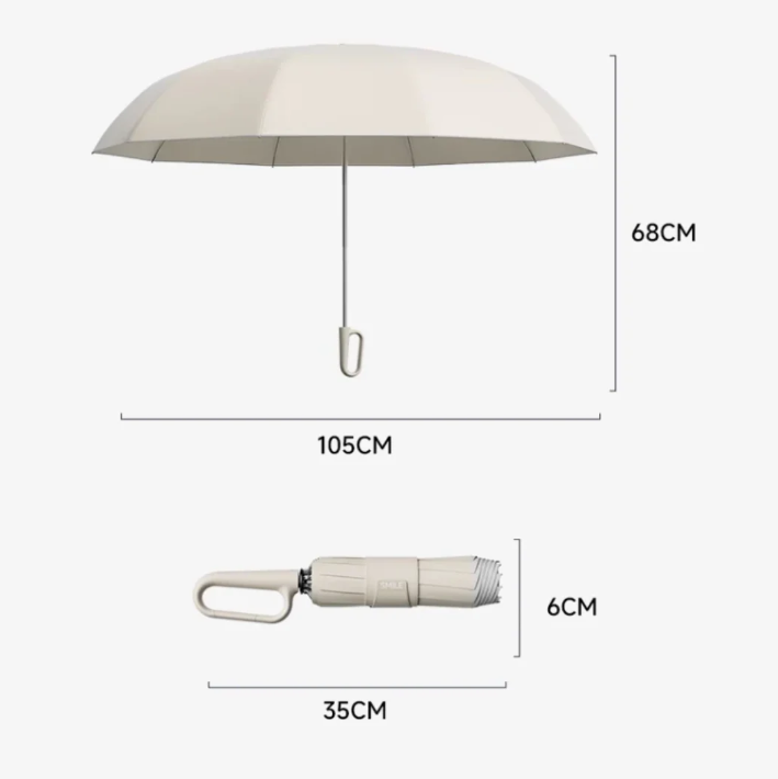 Umbrelă rezistentă la furtună — rezistentă la vânt, margine reflectorizantă de siguranță