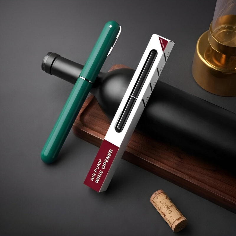 Air Pressure Wine Opener — Stainless Steel, Pull-Free
