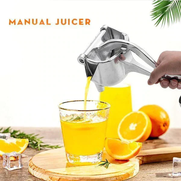 Handmatige citruspers — ergonomische grip, bediening met één hand
