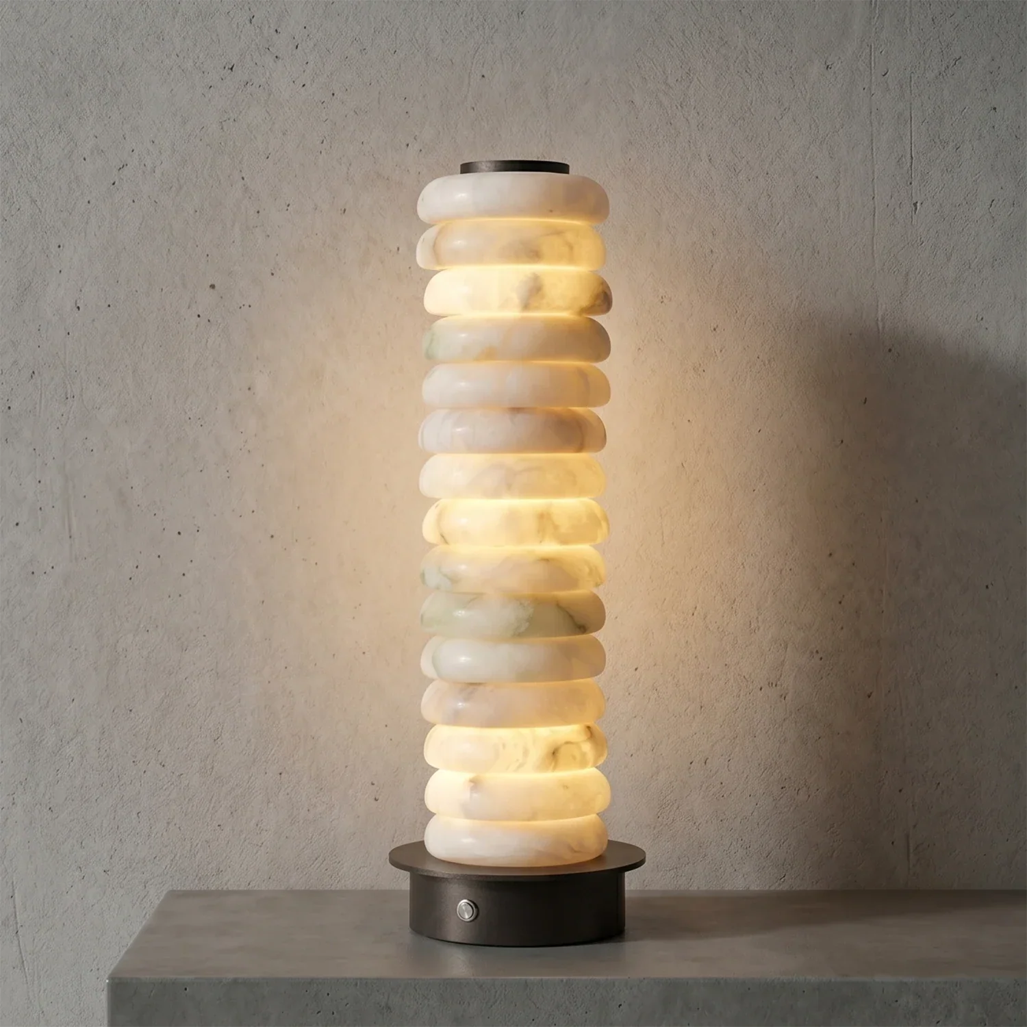 Multi-Tiered Alabaster Table Lamp | wildoxy