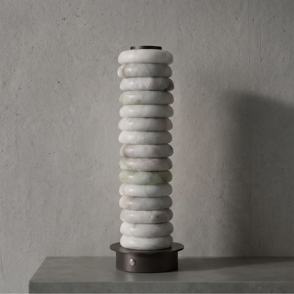 Multi-Tiered Alabaster Table Lamp | wildoxy